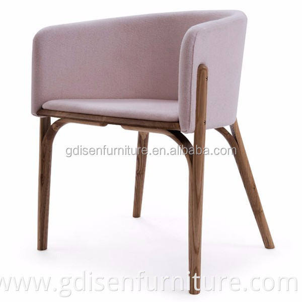 Modern wood dining chair dining room chair fabric chair